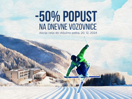 -50% POPUST NA SMUČARSKE KARTE!