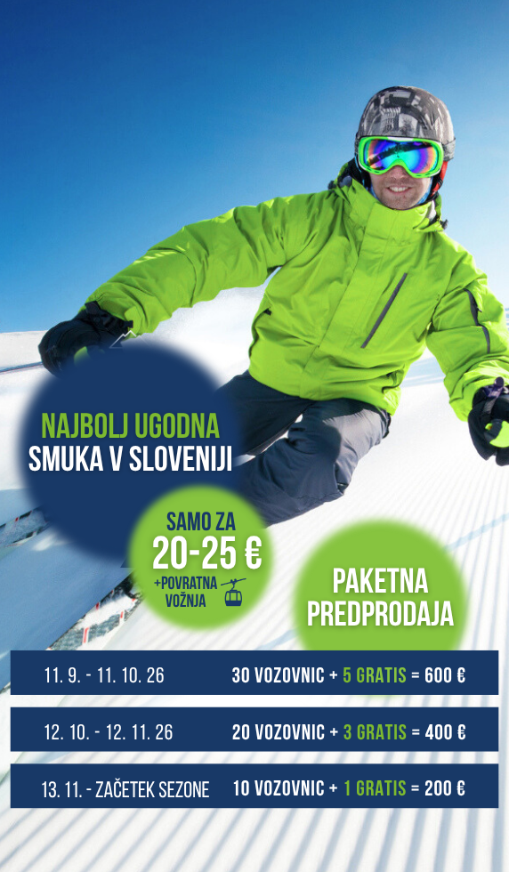 PREDPRODAJA SMUČARSKIH VOZOVNIC ŽE NA VOLJO!